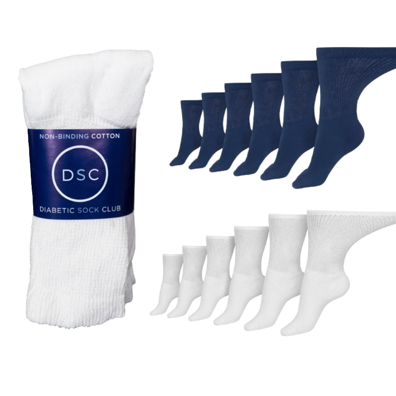 Women's Cotton Diabetic Crew Socks (6 Pair) Women's Socks & Hosiery - Tophatter Daily Deals