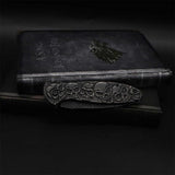 6 Skull Heads Folding Knife - Tophatter Daily Deals