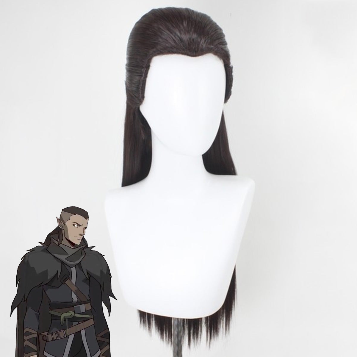 The Legend of Vox Machina Vax'ildan Black Cosplay Wig Wig - Tophatter Daily Deals