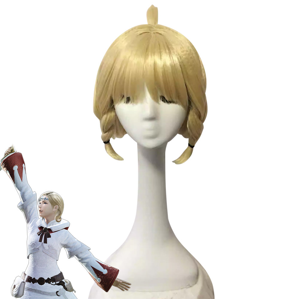 Final Fantasy XIV FF14 White Mage Golden Cosplay Wig Wig - Tophatter Daily Deals