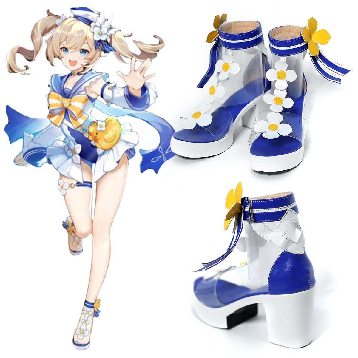 Genshin Impact Barbara Summertime Sparkle Silver Cosplay Shoes Shoes/Boots - Tophatter Daily Deals