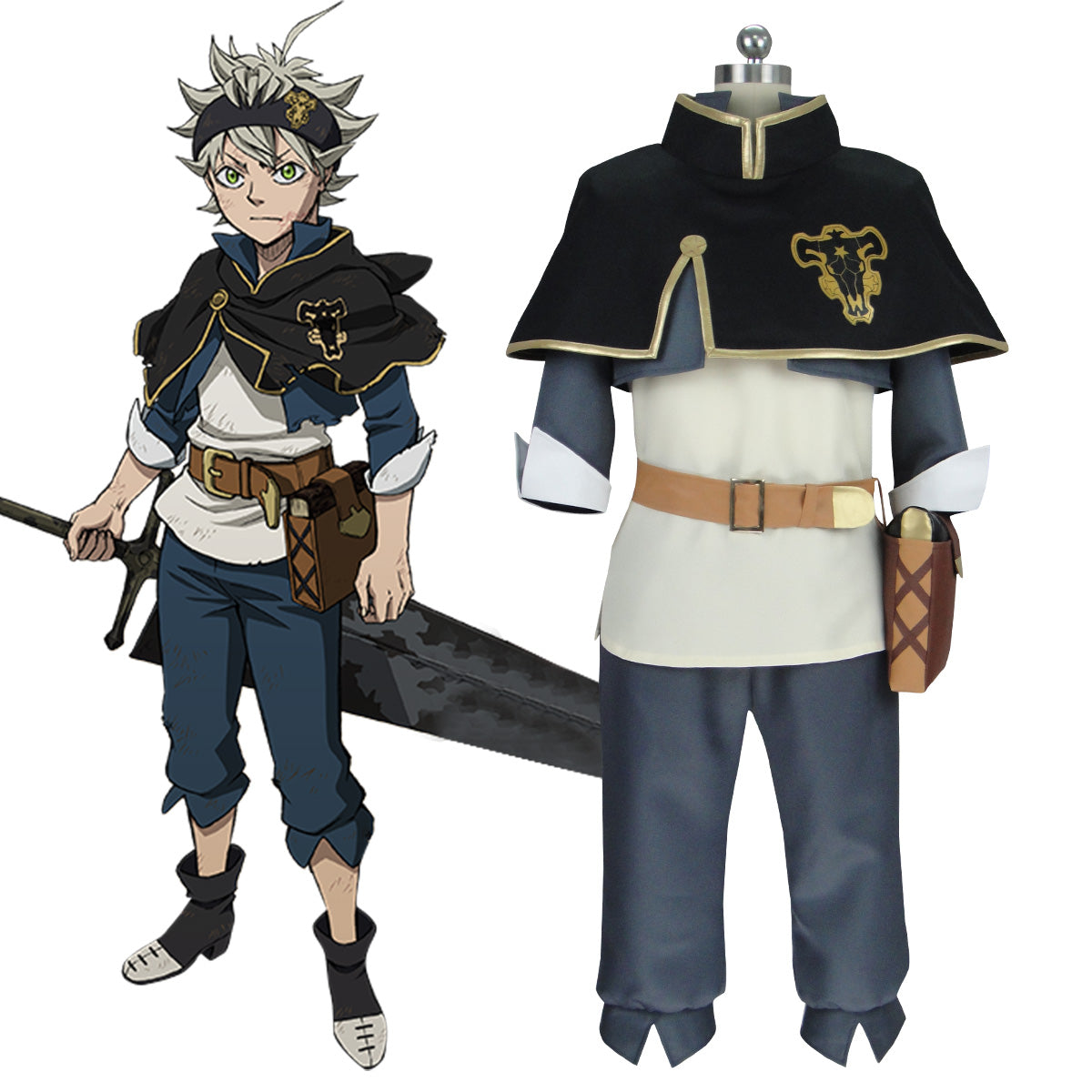 Black Clover Asta Cosplay Costume Costume - Tophatter Daily Deals