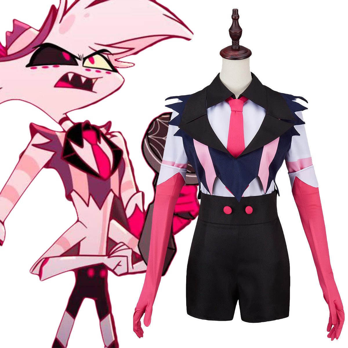 Hazbin Hotel Angel Dust Battle Outfit Cosplay Costume Costume - Tophatter Daily Deals