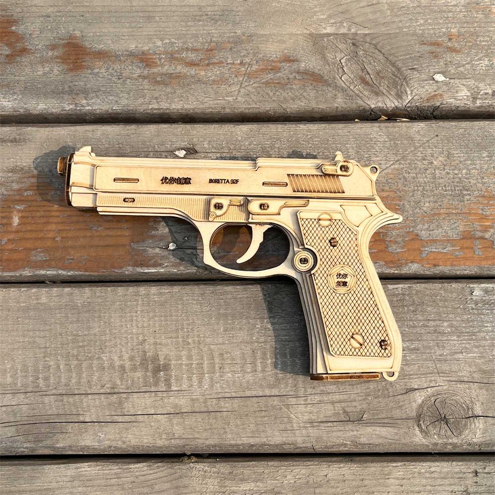 Beretta M92F Wooden Model Pistol - Tophatter Daily Deals