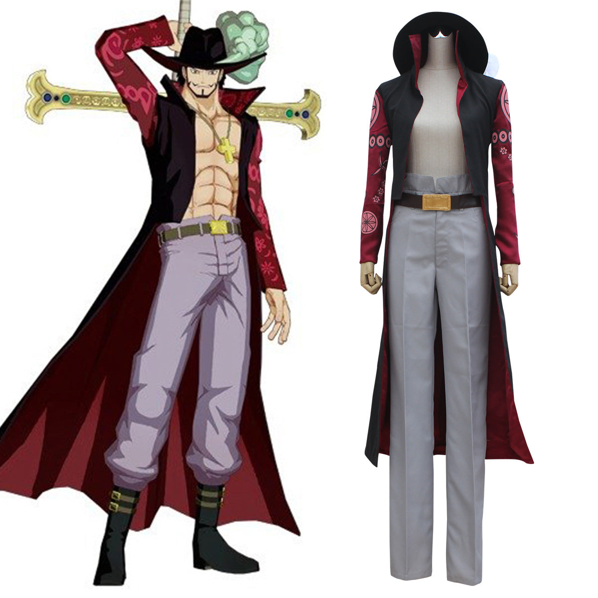 One Piece Dracule Mihawk Cosplay Costume Costume - Tophatter Daily Deals