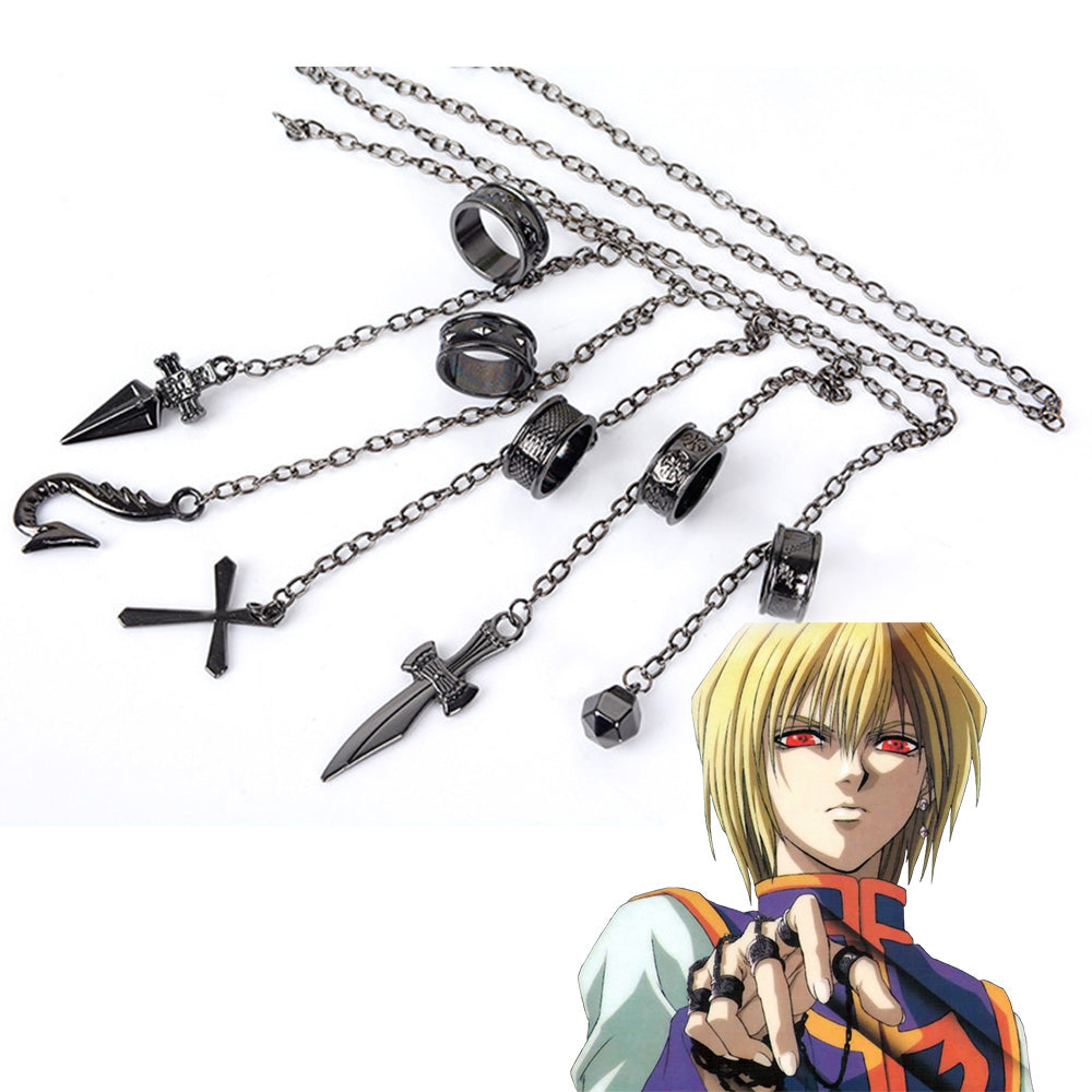 Hunter x Hunter Kurapika 5 Ring Chain Charms Cosplay Prop - Tophatter Daily Deals