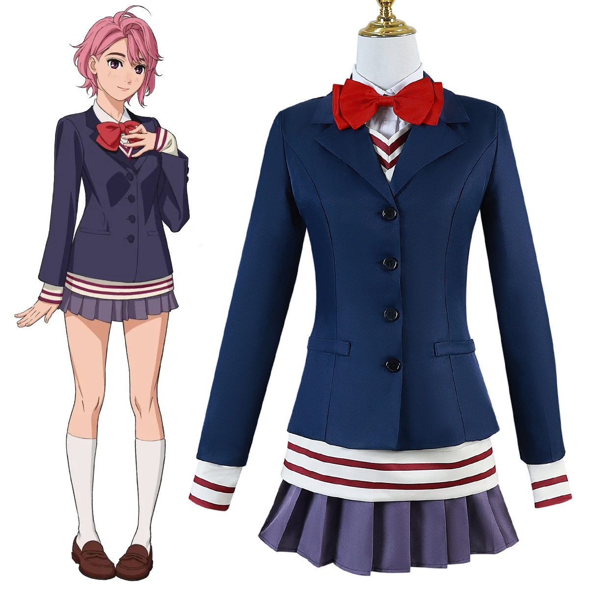 Dandadan Aira Shiratori School Uniform Cosplay Costume Costume - Tophatter Daily Deals
