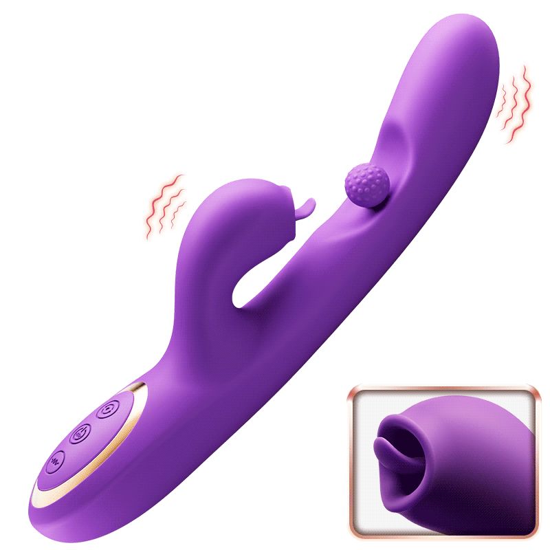Acmejoy - Tongue Licking Clitoral Stimulator Vibrator With 360° Rotation Rubbing Ball Vibrators - Tophatter Daily Deals