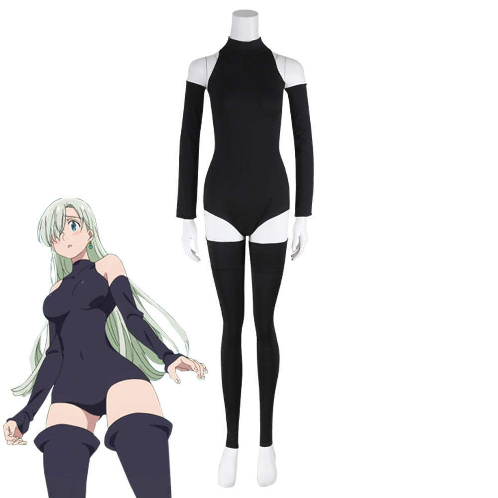 The Seven Deadly Sins Nanatsu no Taizai Elizabeth Liones Black Jumpsuit Cosplay Costume Costume - Tophatter Daily Deals