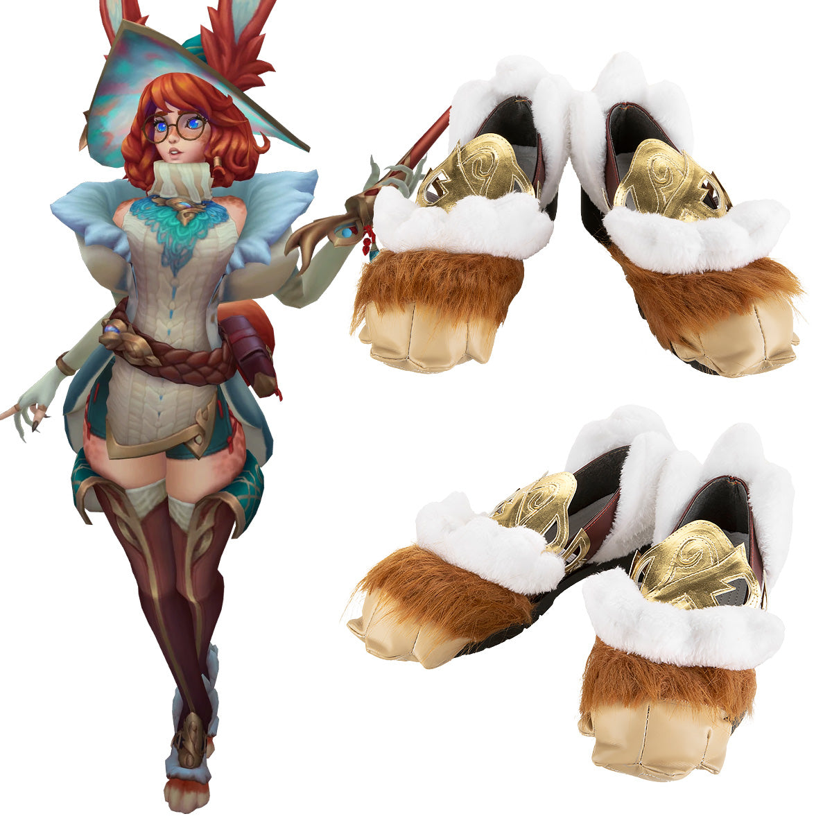 League of Legends LOL Aurora Brown Cosplay Shoes Shoes/Boots - Tophatter Daily Deals