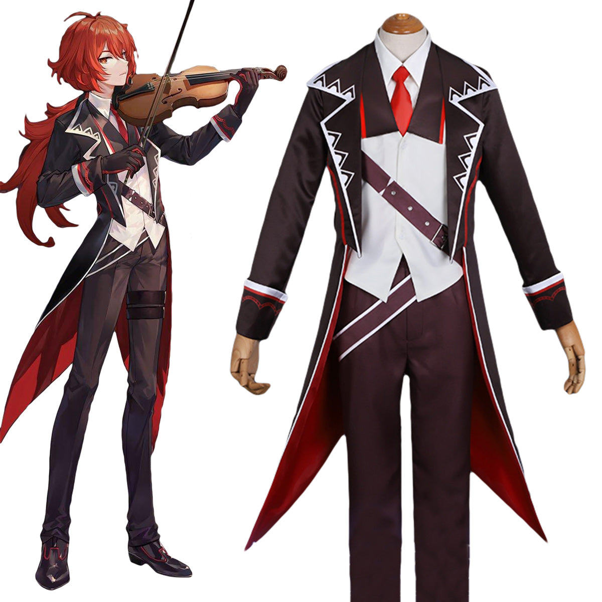 Genshin Impact Concert Online Diluc Cosplay Costume Costume - Tophatter Daily Deals