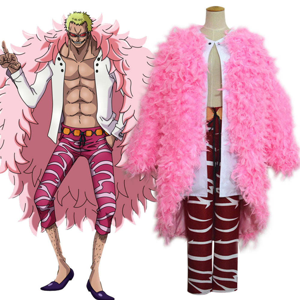 [In stock] One Piece Donquixote Doflamingo Cosplay Costume - Tophatter Daily Deals