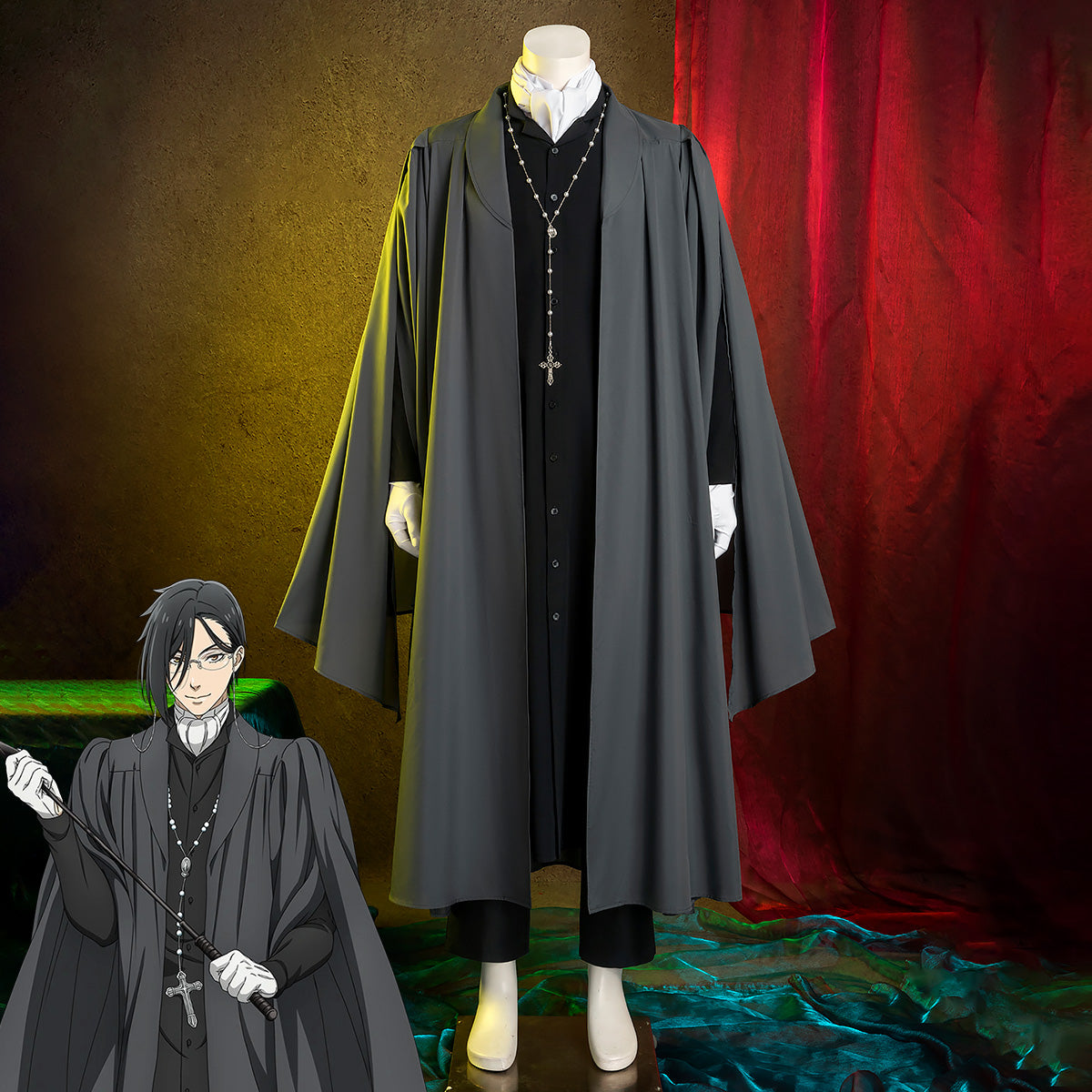 Black Butler: Public School Arc Sebastian Michaelis Cosplay Costume Costume - Tophatter Daily Deals