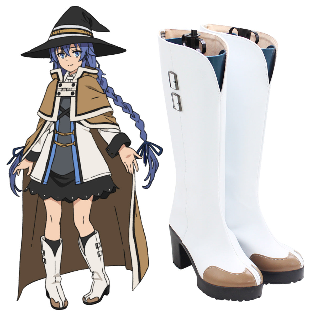 Jobless Reincarnation Migurdia Silver Shoes Cosplay Boots Shoes/Boots - Tophatter Daily Deals