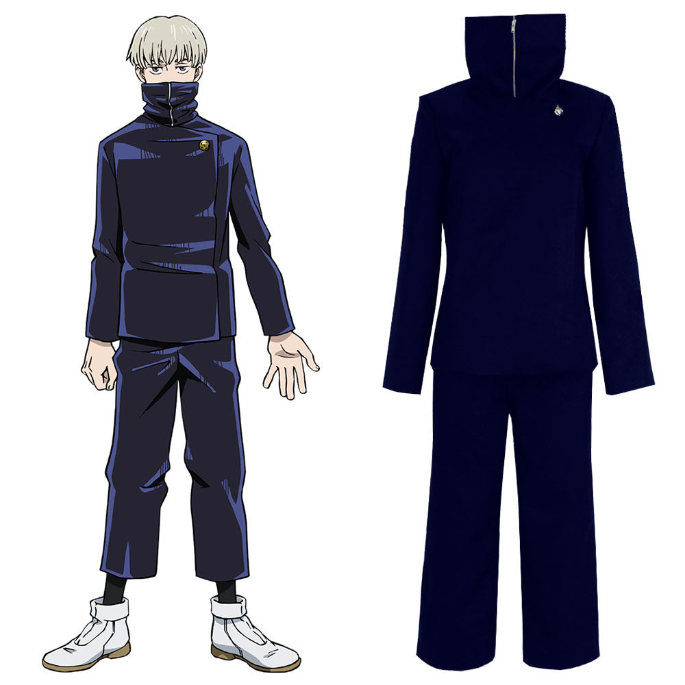 [In stock]Jujutsu Kaisen Sorcery Fight Toge Inumaki Anime Ver. Deep Blue Cosplay Costume Costume - Tophatter Daily Deals