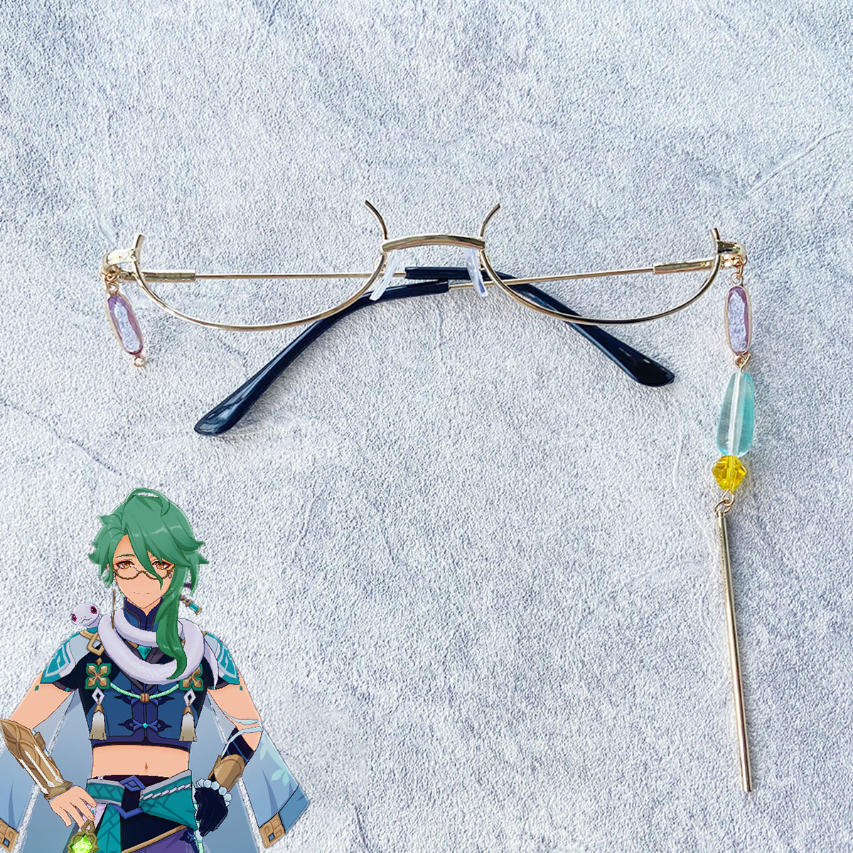 Genshin Impact Baizhu Glasses Cosplay Accessory Prop Prop - Tophatter Daily Deals