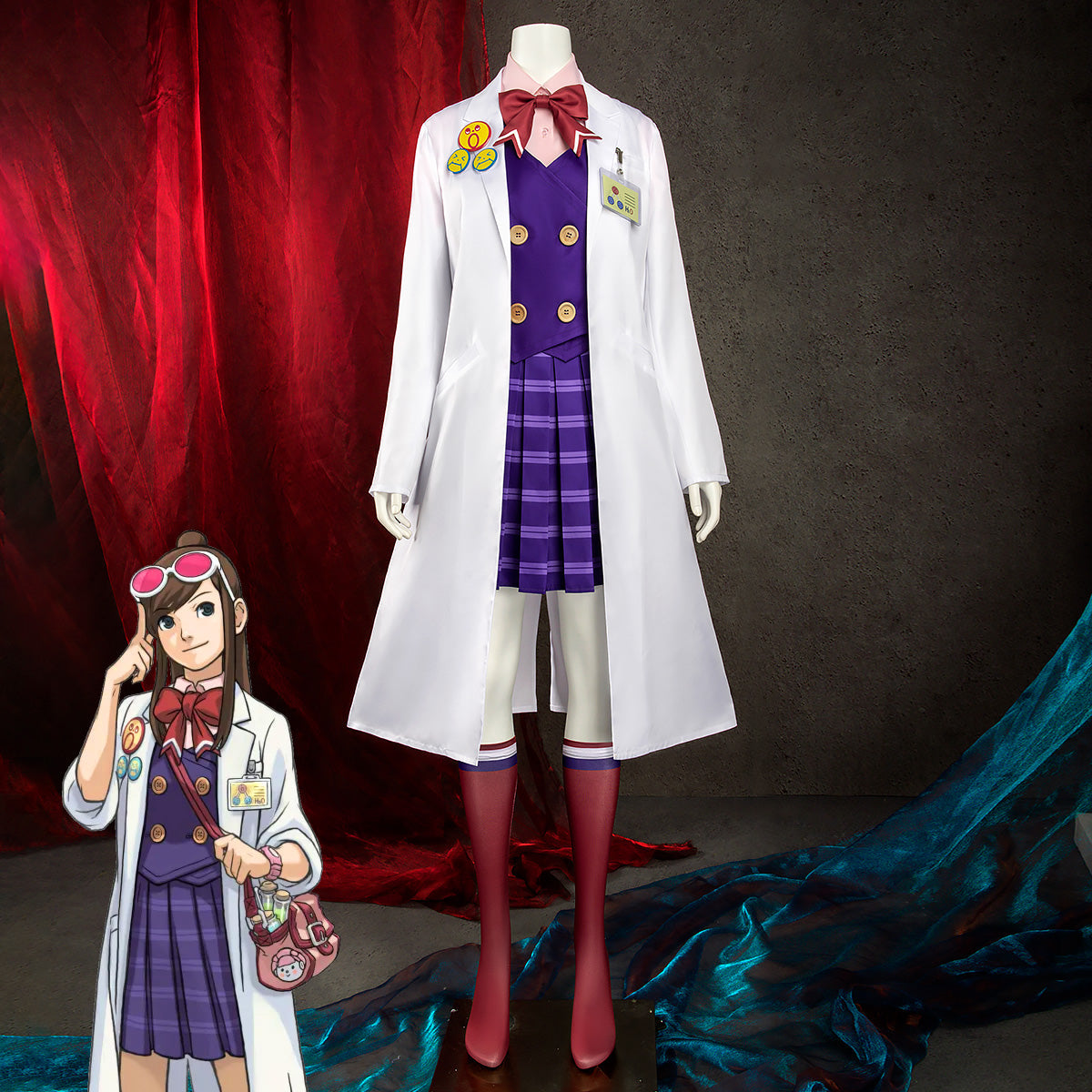 Ace Attorney Gyakuten Saiban Ema Skye Uniform Cosplay Costume - Tophatter Daily Deals