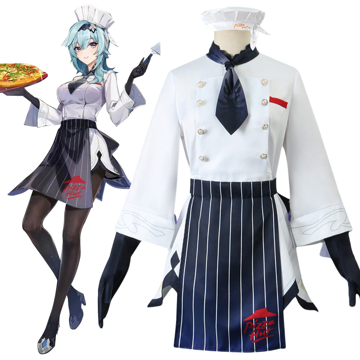 Genshin Impact Eula Pizza Hut Halloween Cosplay Costume Costume - Tophatter Daily Deals
