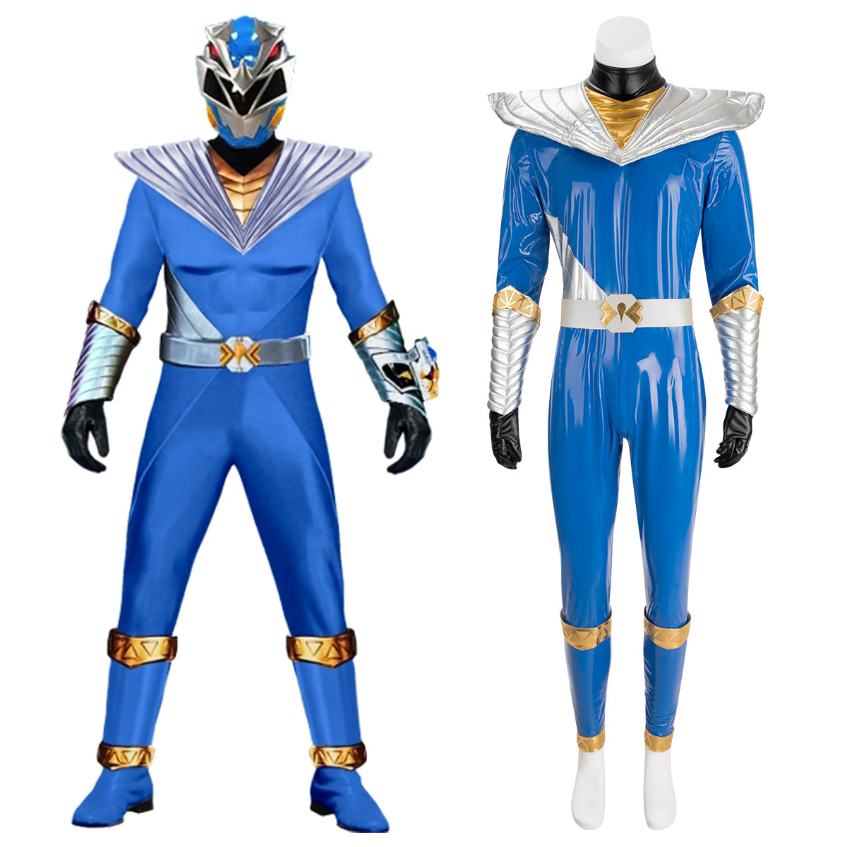 Power Rangers Cosmic Fury Cosmic Fury Blue Ranger Cosplay Costume Costume - Tophatter Daily Deals