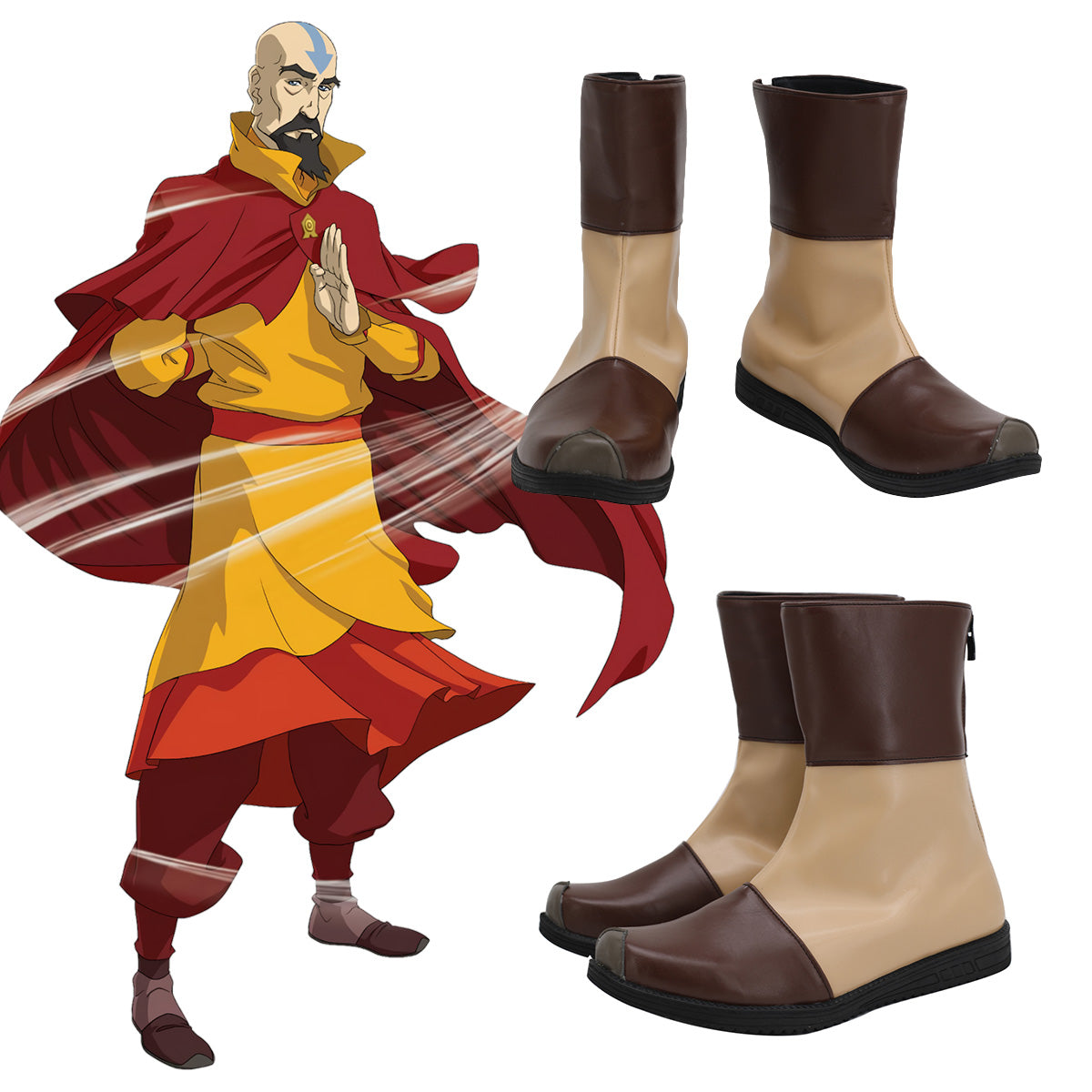 Legend of Korra Tenzin Brown Cosplay Shoes Shoes/Boots - Tophatter Daily Deals