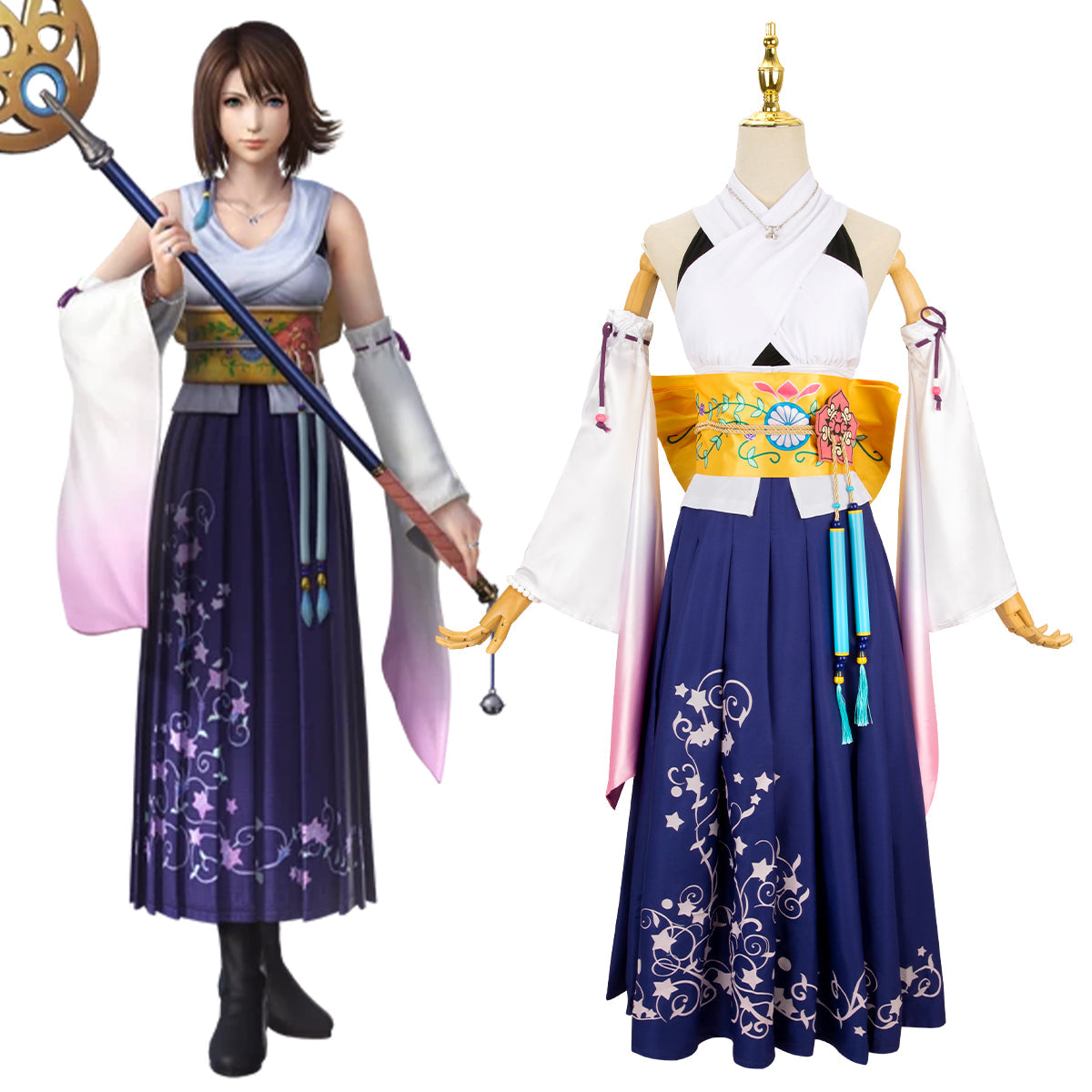 Final Fantasy X FF10 Yuna Cosplay Costume - Deluxe Version Costume - Tophatter Daily Deals