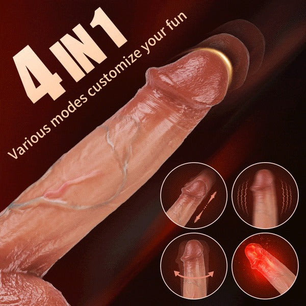MASK - 8.6 Inch Bloodshot Thrusting Swinging Heating Dildo Dildos - Tophatter Daily Deals