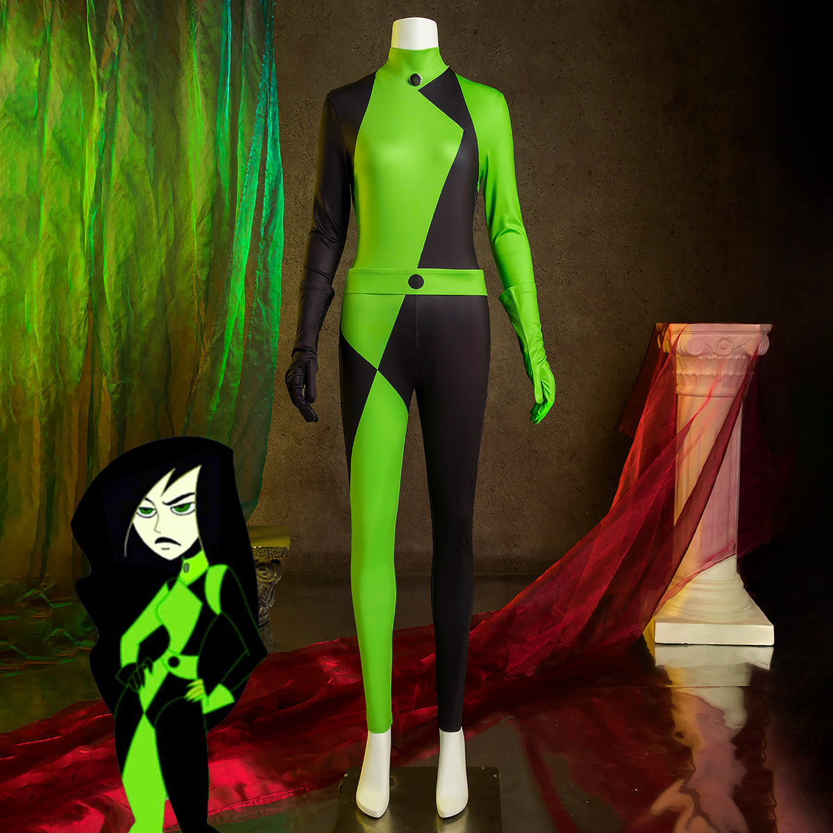 Kim Possible Shego Cosplay Costume - B Edition Costume - Tophatter Daily Deals