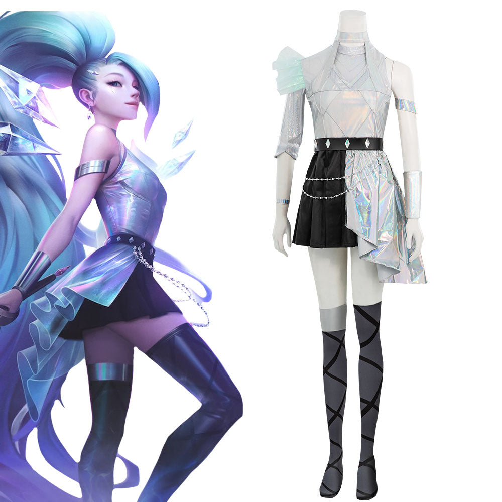 League Of Legends LOL KDA K/DA ALL OUT Seraphine Superstar Halloween Carnival Dance Dress Cosplay Costume Costume - Tophatter Daily Deals