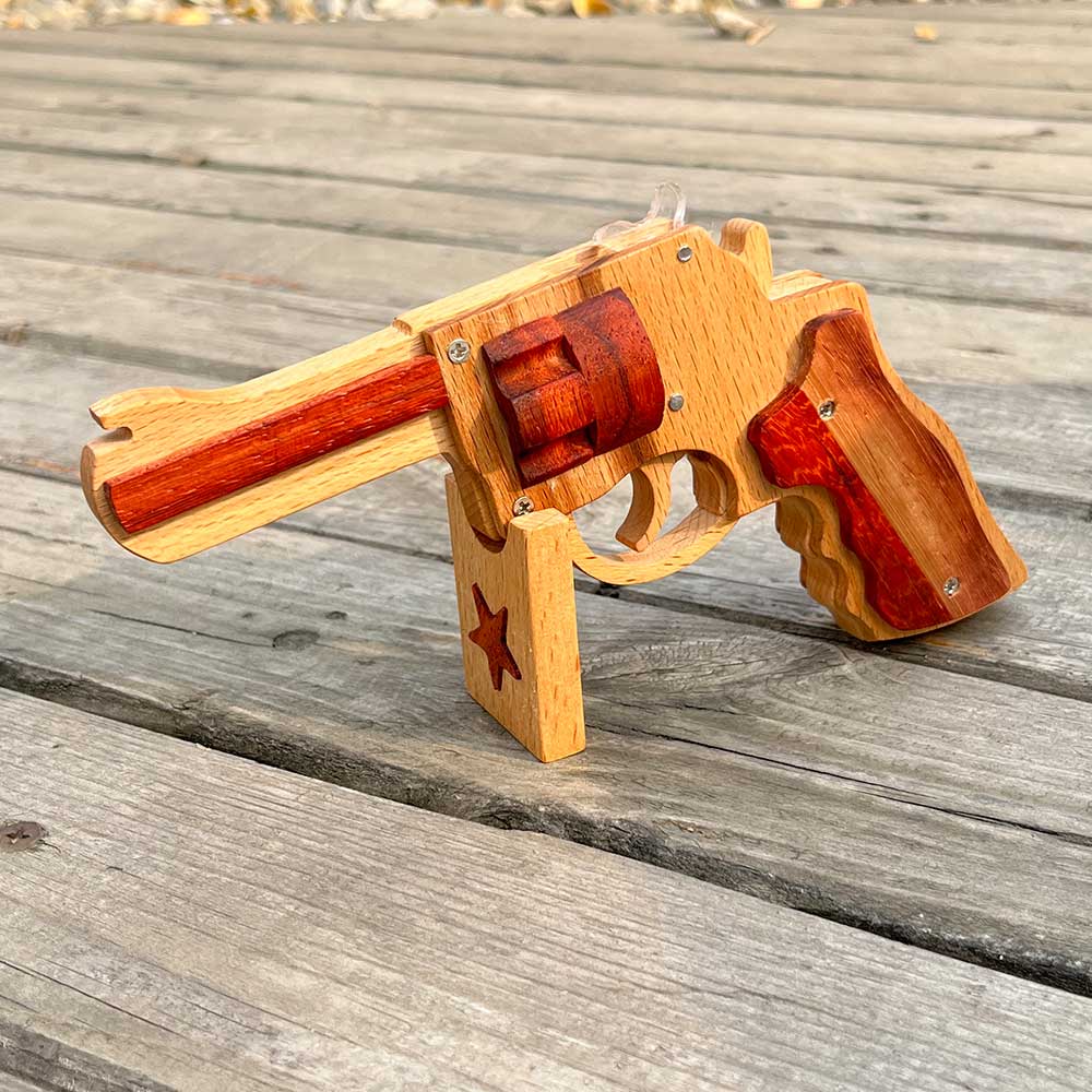 S&W 625 Revolver Rubber Band Gun Wooden Model - Tophatter Daily Deals