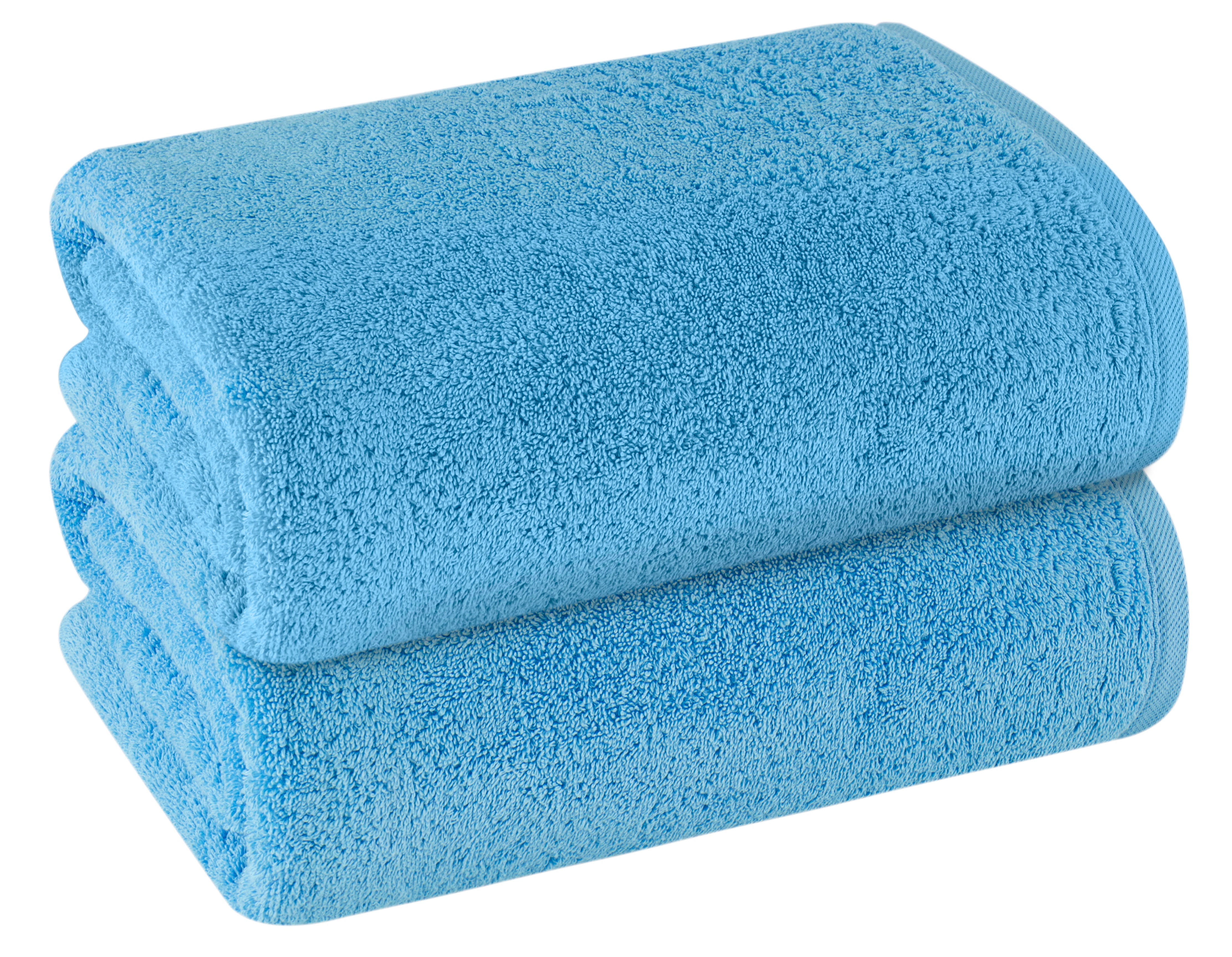 Turkish Cotton Jumbo Bath Sheet 40X80" Aqua Bath Towel - Tophatter Daily Deals