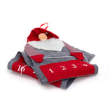 Santa Gnome Christmas Advent Calendar | Fabric 24-Pocket Hanging Gonk Calendar Advent Calendar - Tophatter Daily Deals