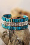 Handmade Triple Layer Natural Stone Bracelet Turquoise One Size Bracelets - Tophatter Daily Deals