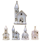 Ceramic LED Church | Light-Up Christmas Chapel Ornament Festive Decoration 12cm LED Light - Tophatter Daily Deals