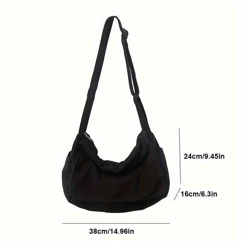 Slouchy Canvas Messenger Shoulder Bag, 15 Inch Handbags & Wallets - Tophatter Daily Deals