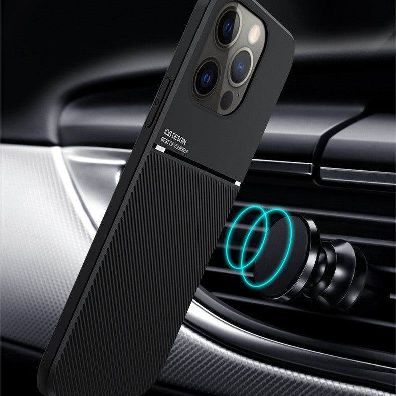 Built-in Magnetic Frosted Shockproof Phone Case 0 - Tophatter Daily Deals