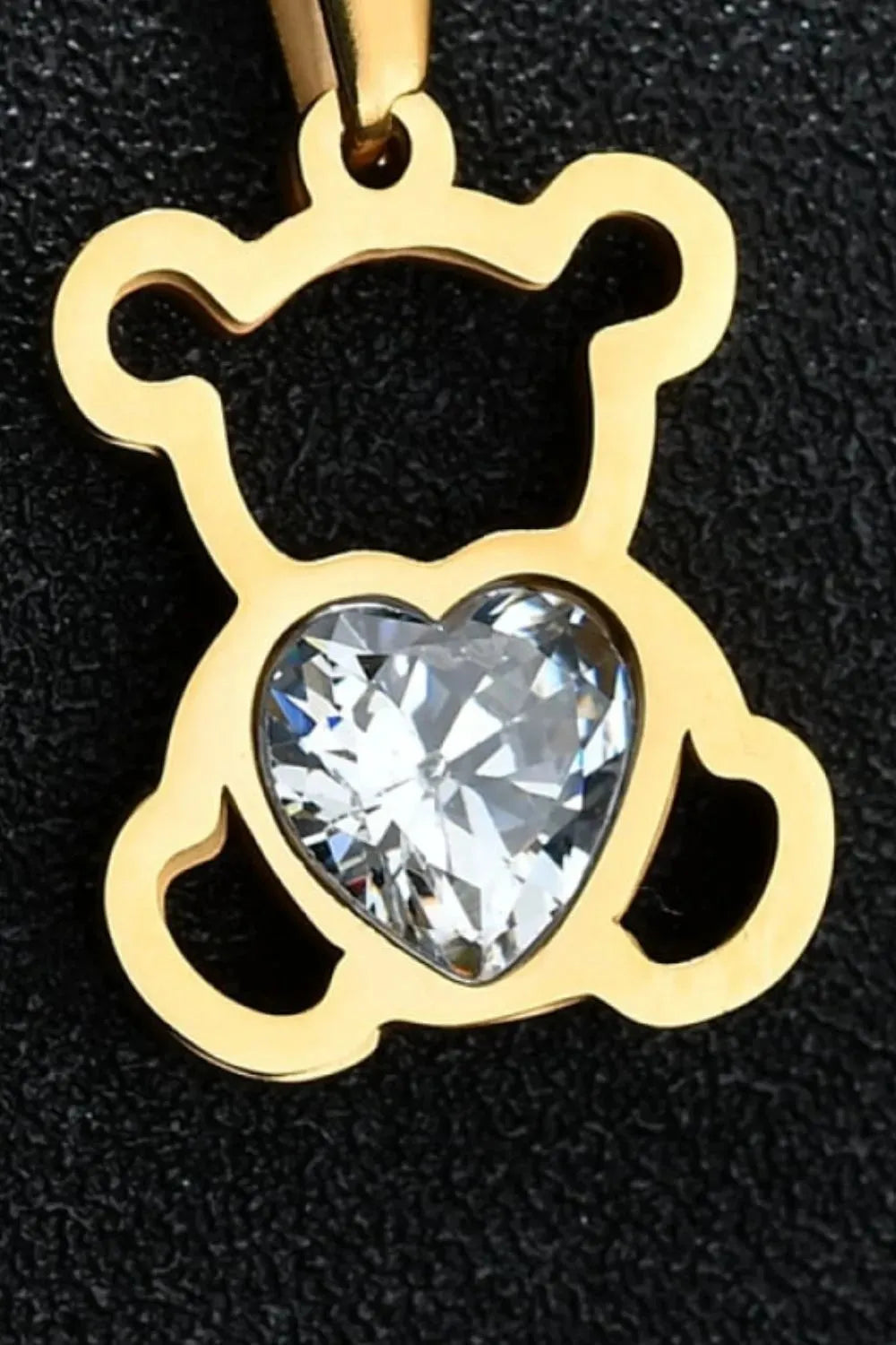 Bear Pendant Stainless Steel Necklace Necklaces - Tophatter Daily Deals