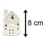 Mini LED White Ceramic House Lamp | Christmas Village Light Up House | Festive Night Light Christmas Decoration - Design Varies One Supplied LED House - Tophatter Daily Deals