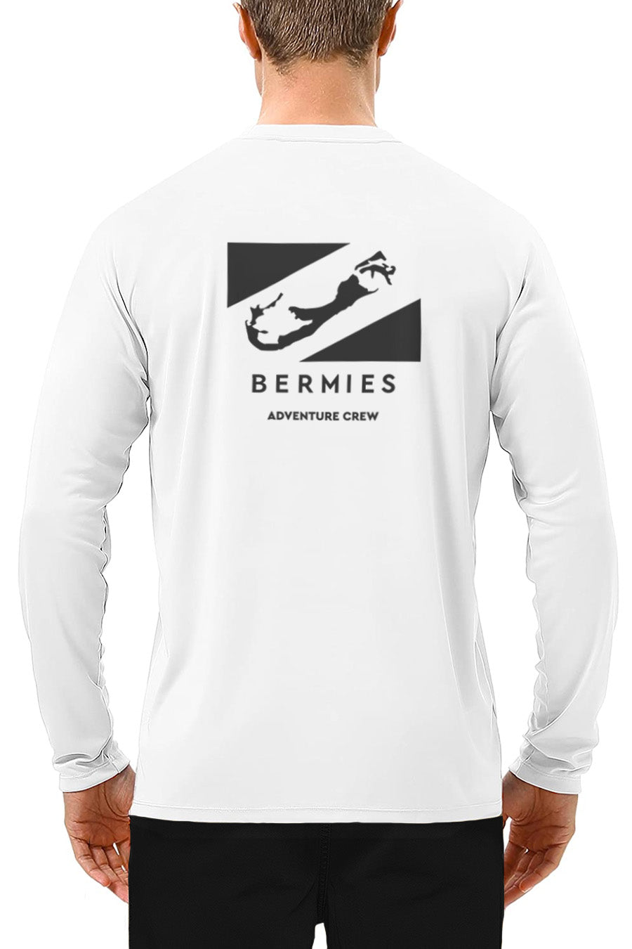 Bermies Men's White Long Sleeves Tee Long Sleeves - Tophatter Daily Deals