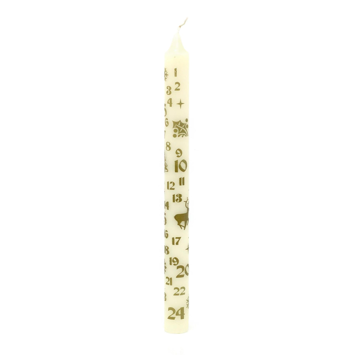 Traditional Christmas Advent Calendar Dinner Candle - Cream Advent Candle Advent Candle - Tophatter Daily Deals