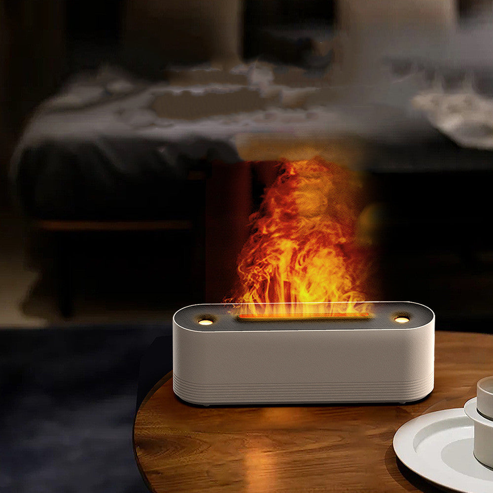 2023 Flame Air Humidifier Ultrasonic 7 Colors Aroma Diffuser LED Cool Mist Maker Fogger Essential Oil Room Fragrance Office Home Decor 0 - Tophatter Daily Deals