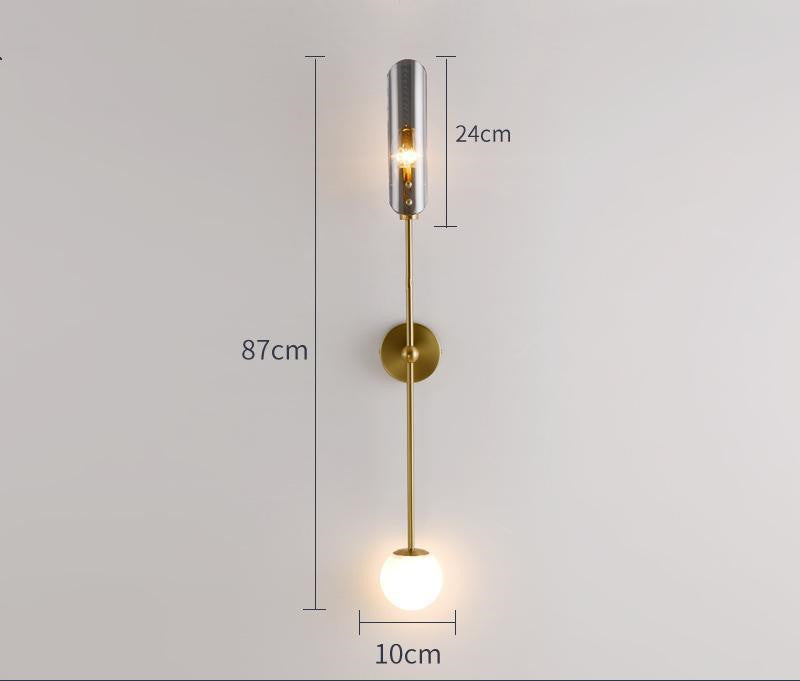 Bedside Lamp Art Personality Wall Lamp Bedroom Type B smoke grey 0 - Tophatter Daily Deals