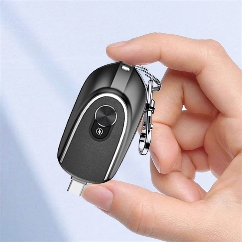 2 In 1 Mini Keychain Power Bank Keyring Hanging Buckle 2 Output Interfaces 5V 1200MAH Backup Power Bank Retractable Plug Waterproof Phone Charging Accessories 0 - Tophatter Daily Deals