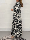 Smocked Printed Flounce Sleeve Maxi Dress Casual Dresses - Tophatter Daily Deals