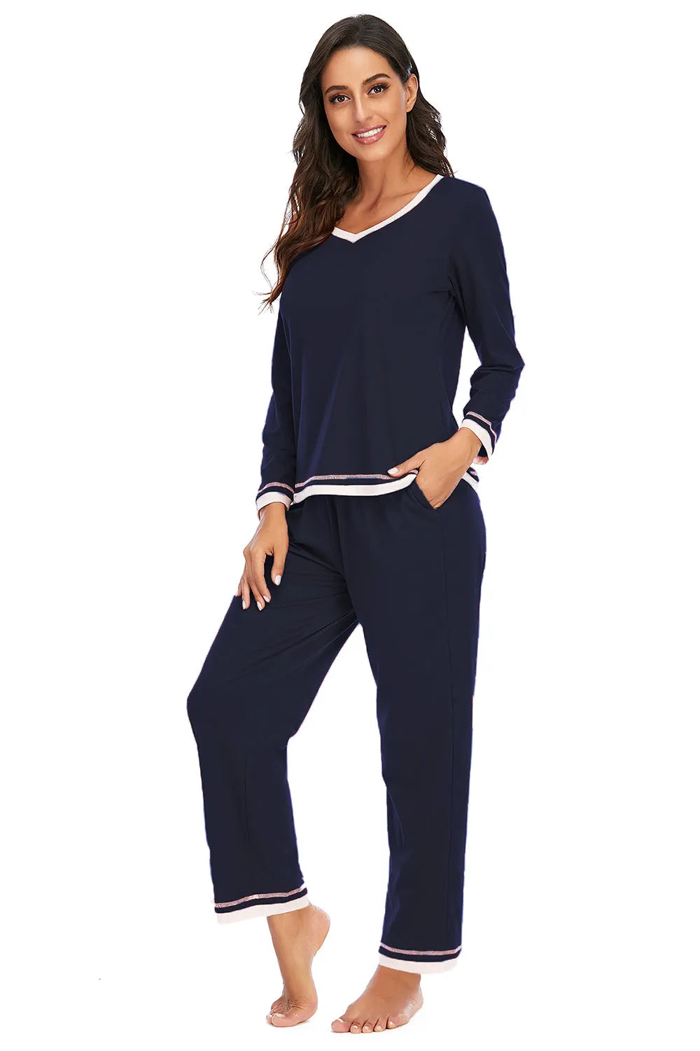 V-Neck Top and Pants Lounge Set Loungewear Sets Apparel & Accessories H#Y HOT DEALS HOME PAGE Lingerie Sleepwear Loungewear Loungewear Sets New Deals Sexy sexy lingerie Ship From Overseas Ship from USA Sleep Sleepwear Sleepwear & Loungewear USA USA STOCK - Tophatter Daily Deals And Savings