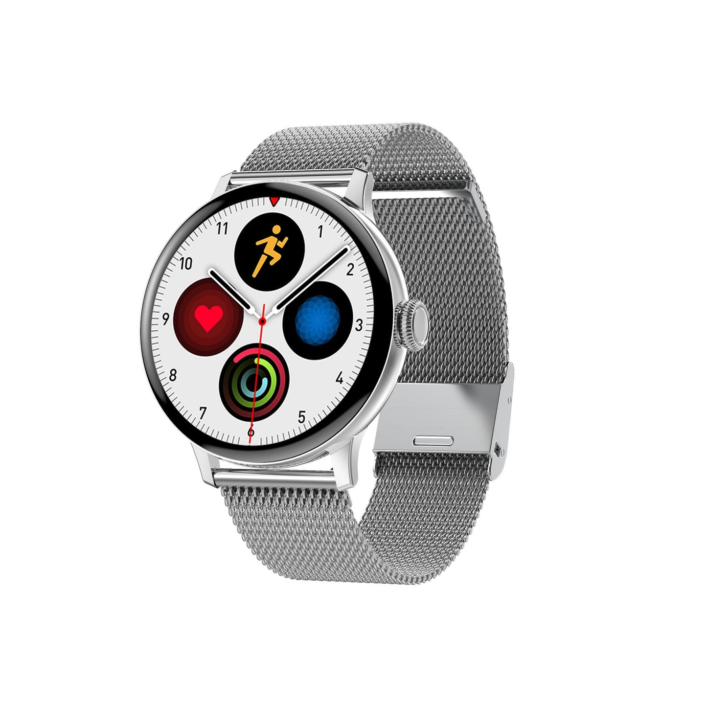 Bluetooth Call Smart Bracelet Wireless Charging Heart Rate Blood Pressure Silver steel USB 0 - Tophatter Daily Deals