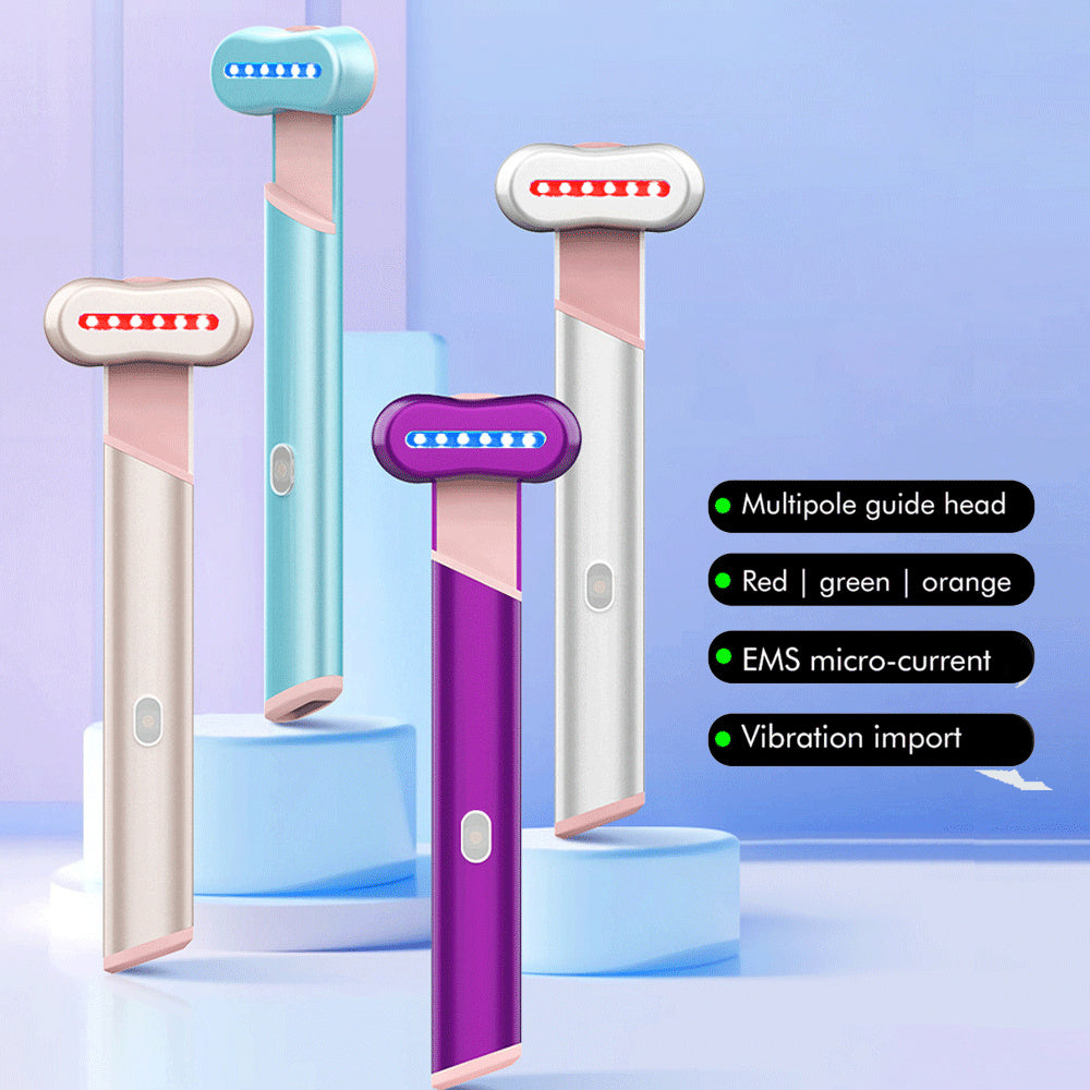 4 Colors Electric Red Blue Light Beautification Instrument Therapeutic Warmth Face Massage 0 - Tophatter Daily Deals