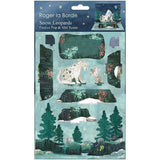 Snow Leopards Pop & Slot 3D Decoration | Build Your Own Winter Landscape Diorama Ornament - Tophatter Daily Deals