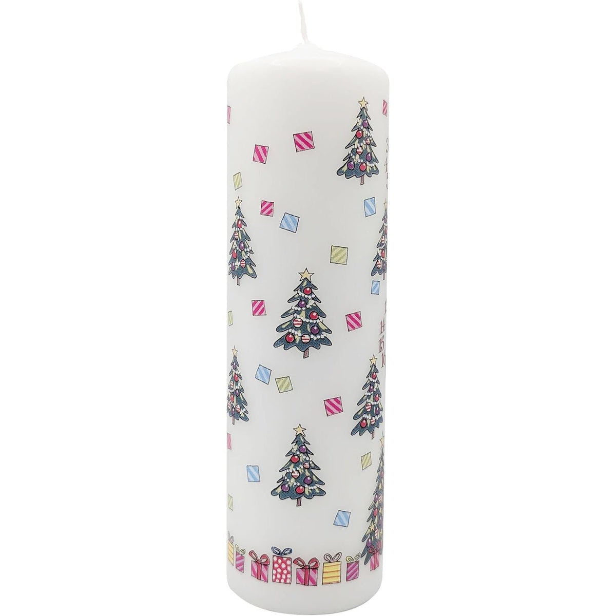 Christmas Trees Advent Pillar Candle | Christmas Advent Calendar Candle - 20cm Advent Candle - Tophatter Daily Deals
