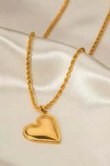 Heart Pendant Copper Necklace Necklaces - Tophatter Daily Deals