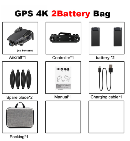 4K Aerial Camera New Product Remote Control Plane Black Two power 0 - Tophatter Daily Deals